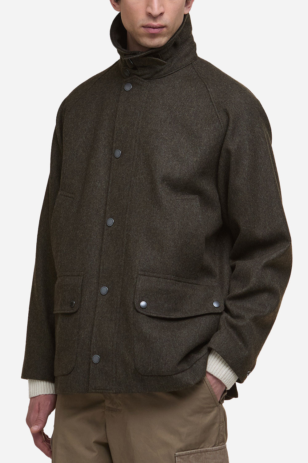 Barbour Modified Bedale Wolljacke (Olive)