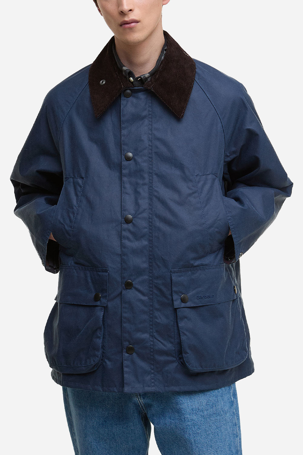 Barbour OS Bedale Wachs Jacke (gewaschener Kobalt)
