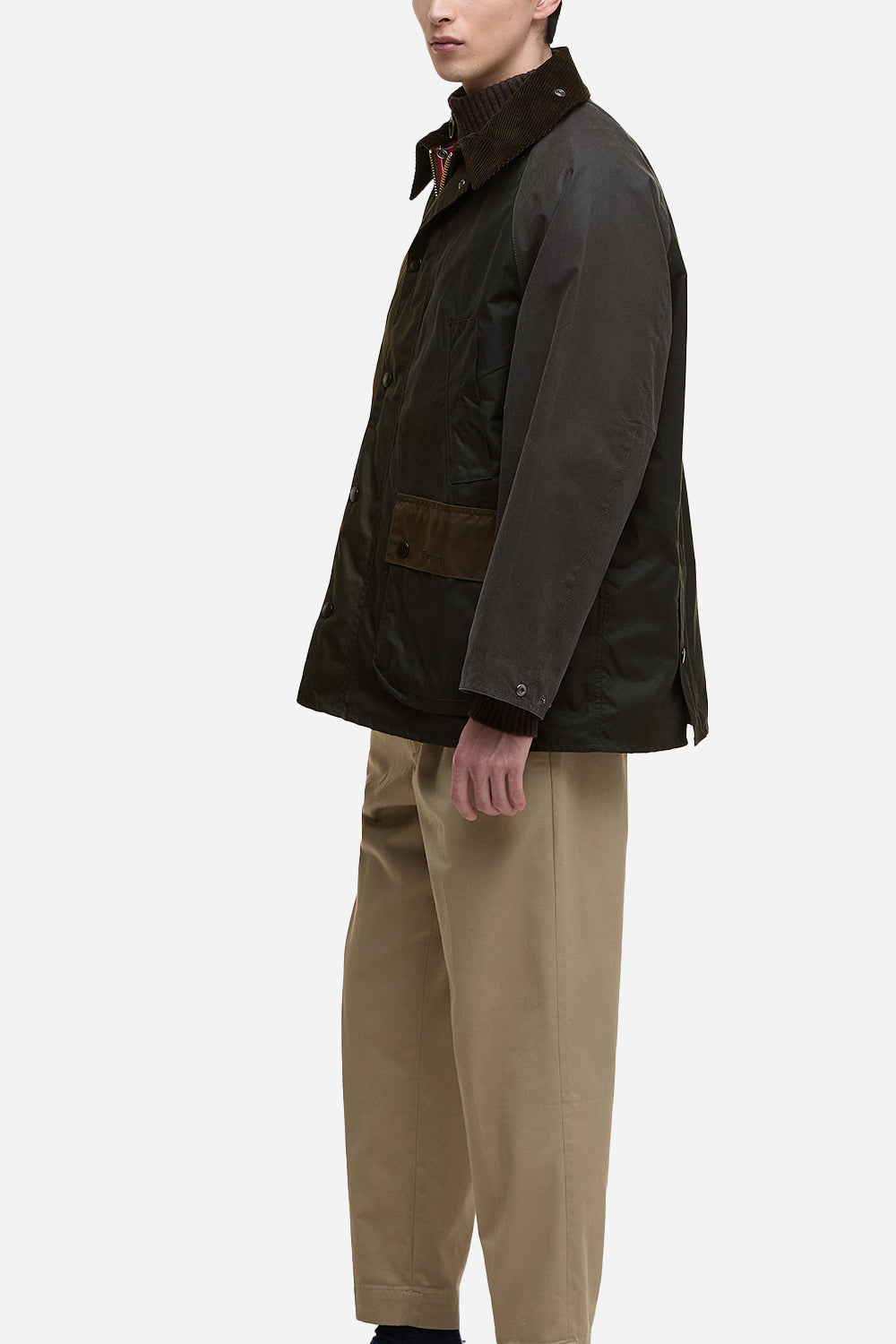 Barbour Patchwork OS Bedale Wax Jacket (Sage Multi)