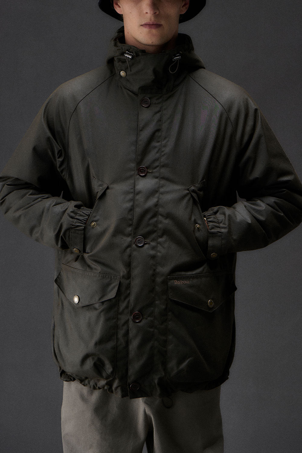 Barbour überarbeiteter Endurance Mountain Wax Parka (Oliv)
