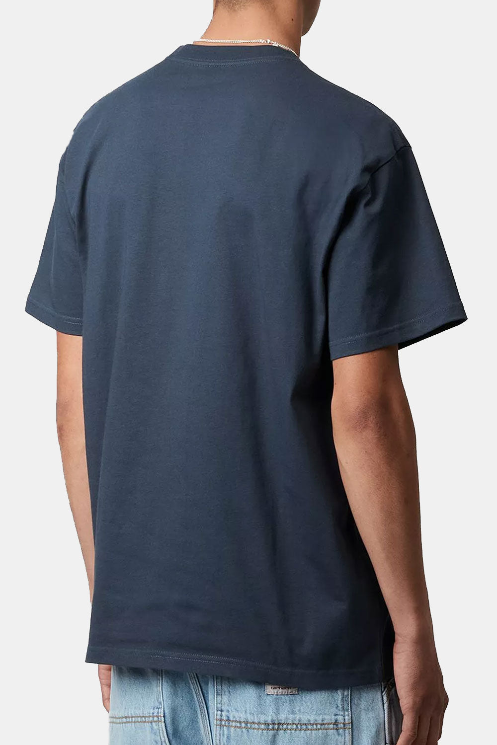 CARHARTT WIP Kurzarm Chase T-Shirt (dunkler Blau/Gold)