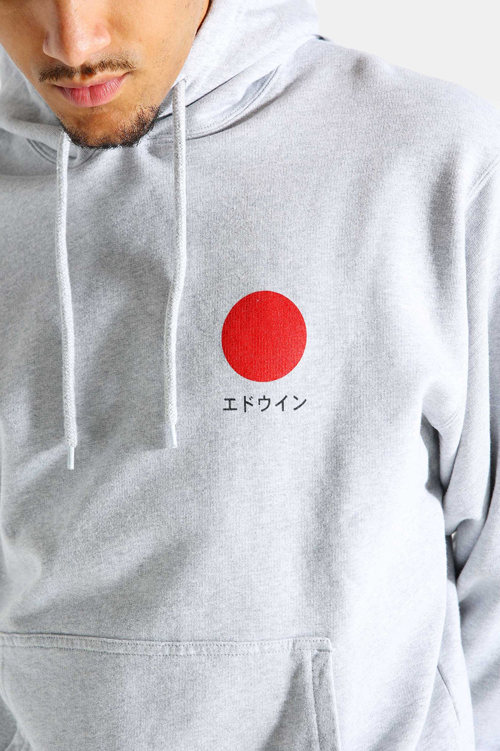Edwin Japanische Sonne mit Kapuze -Sweatshirt (graue Mergel)