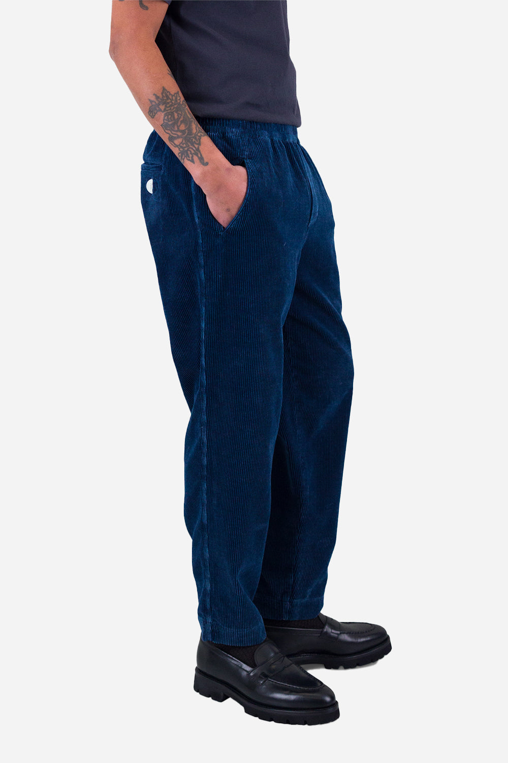 Folk Drawcord Assembly Pant (gewaschener Indigo -Kabel)