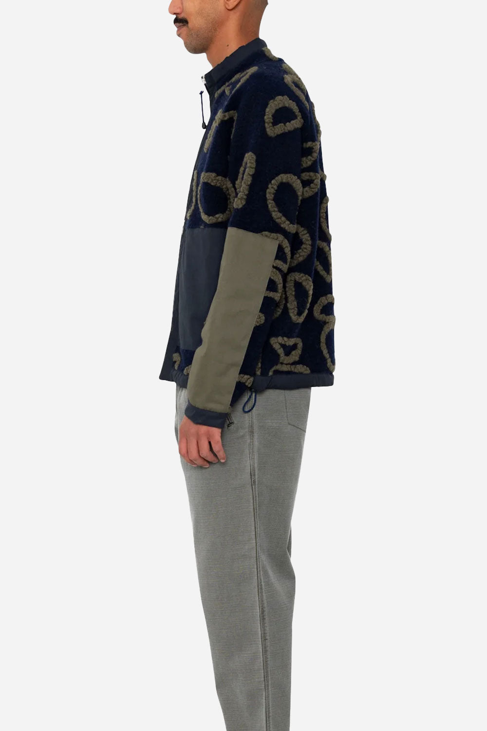 Volkssignal -Fleece (Navy Circle Jacquard)