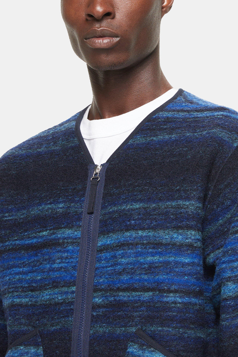 Universal Works Military Liner Jacke (Blue Mississippi Fleece)