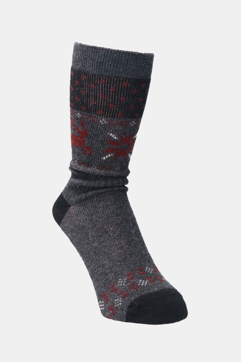 Anonymous Ism Holiday Deer Links Crew Sock (Charcoal) | Socks