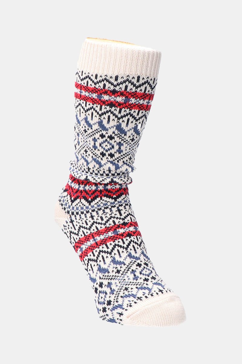Anonymous Ism Jacquard Crew (Off White) | Socks