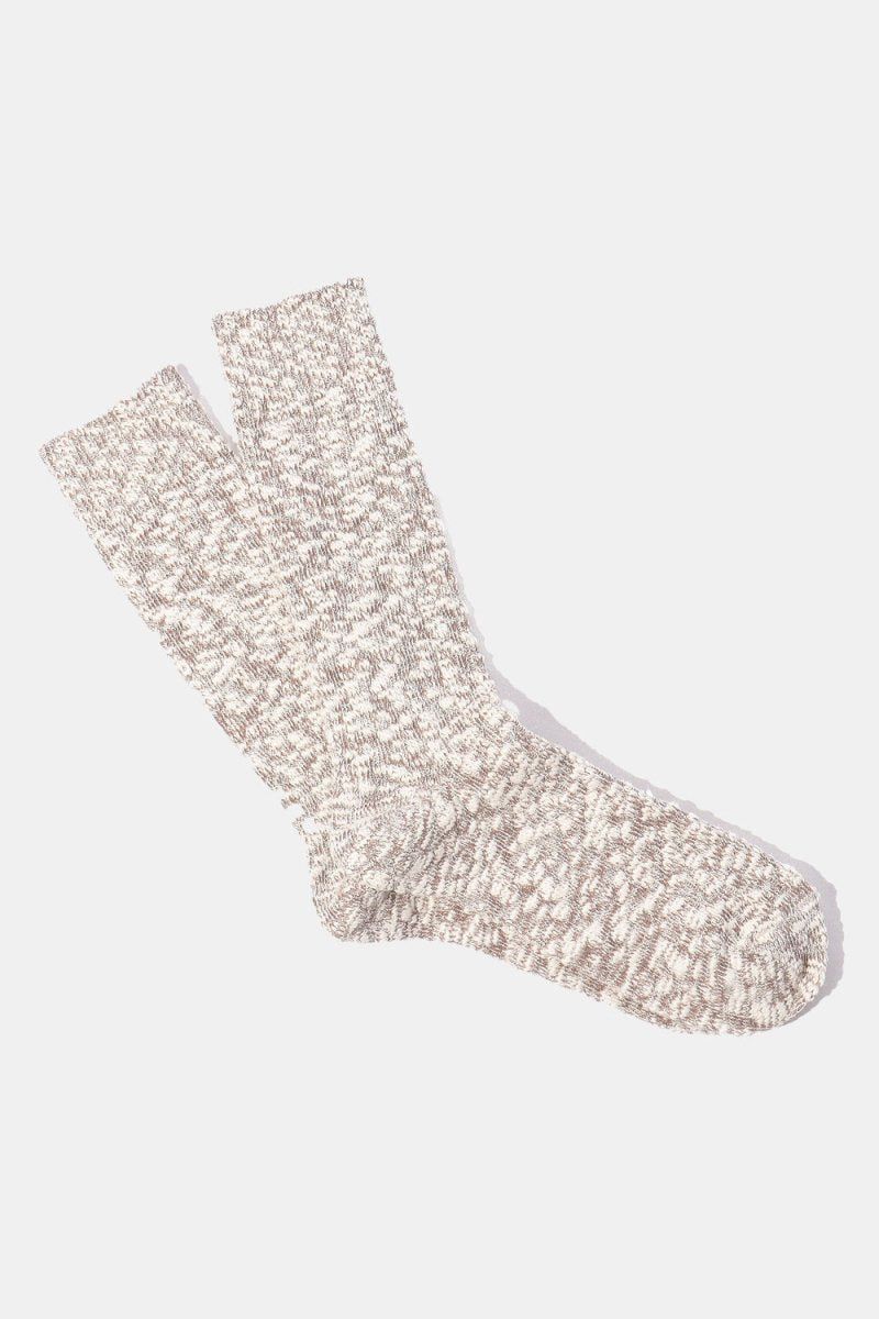 Anonymous Ism Light Comfy Slub Crew Socks (Khaki) | Socks