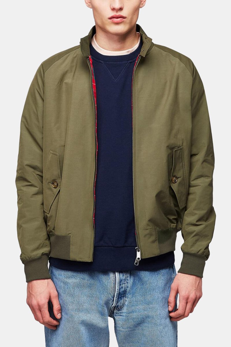 Baracuta G9 Classic Cotton-Blend Harrington Jacket (Army Green) | Jackets