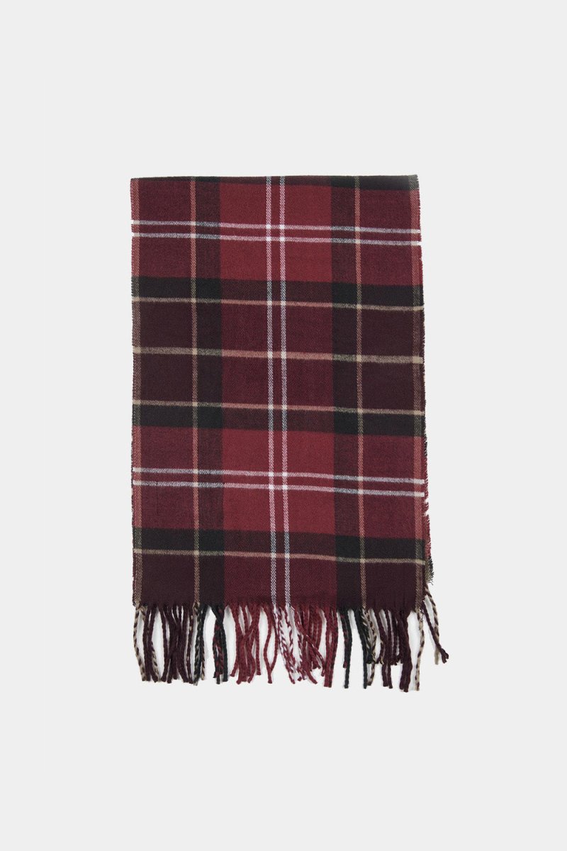 Barbour Galingale Tartan Scarf (Winter Red) | Scarf