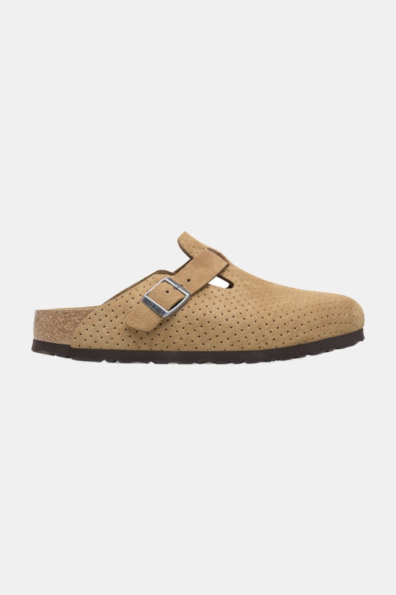 Birkenstock Boston BS Suede Embossed (Emboss Dots New Beige) | Sandals