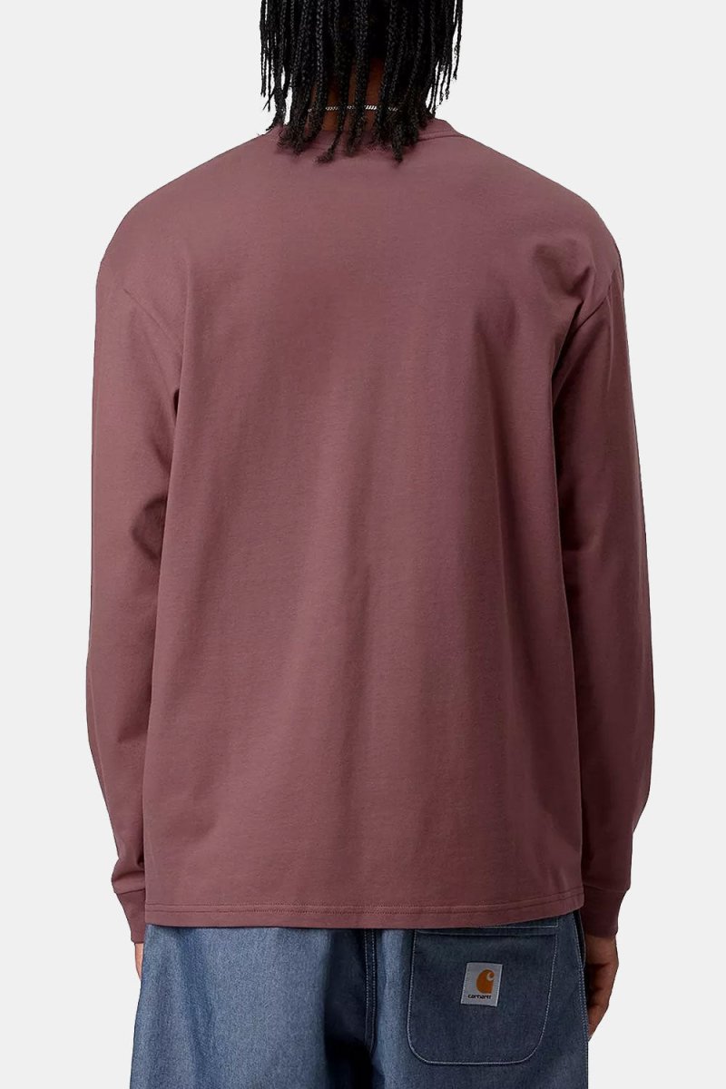 Carhartt WIP Long Sleeve Chase T-Shirt (Dusky Pink/Gold) | T-Shirts