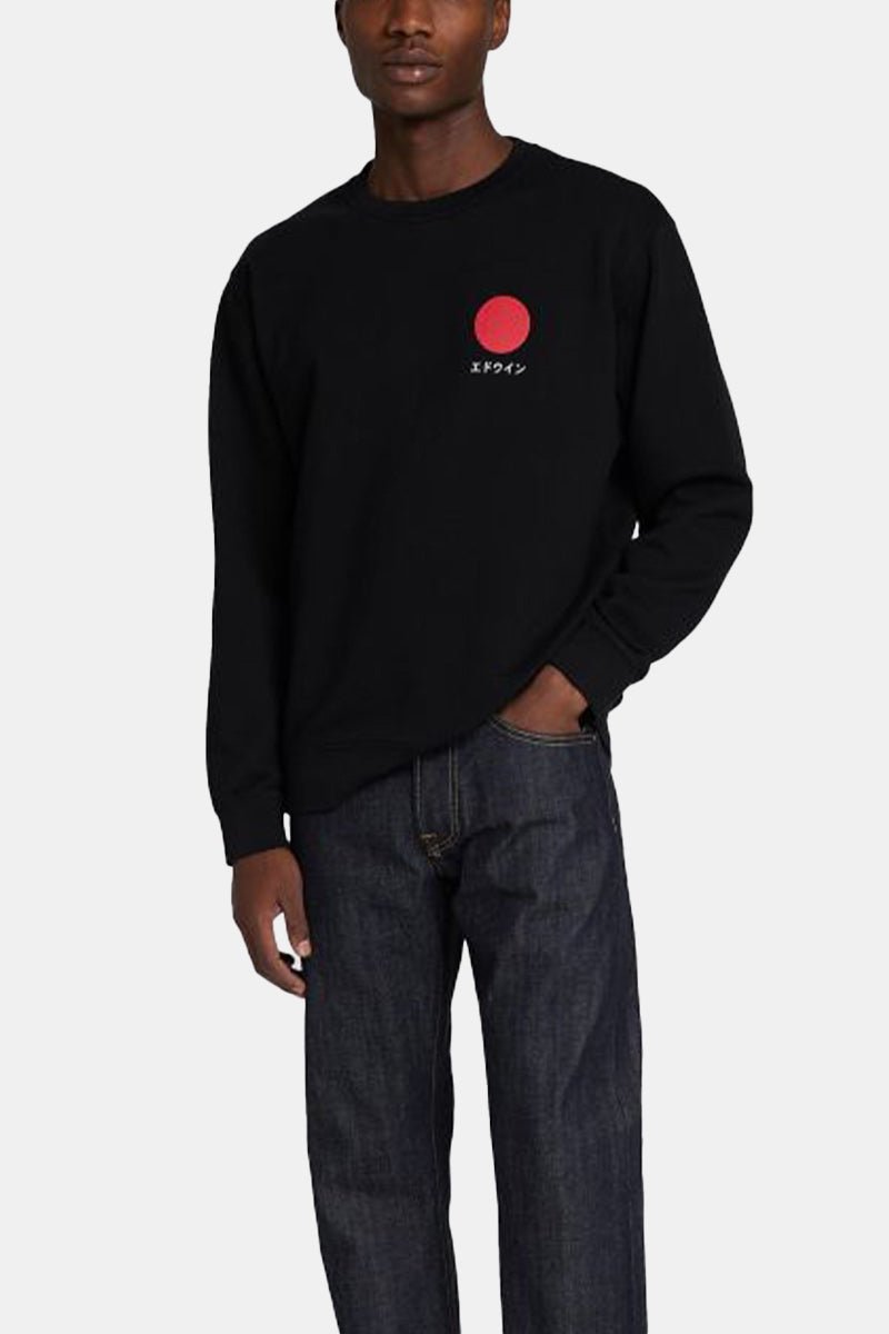Edwin Japanese Sun Heavy Felpa Sweat (Black) | Sweaters