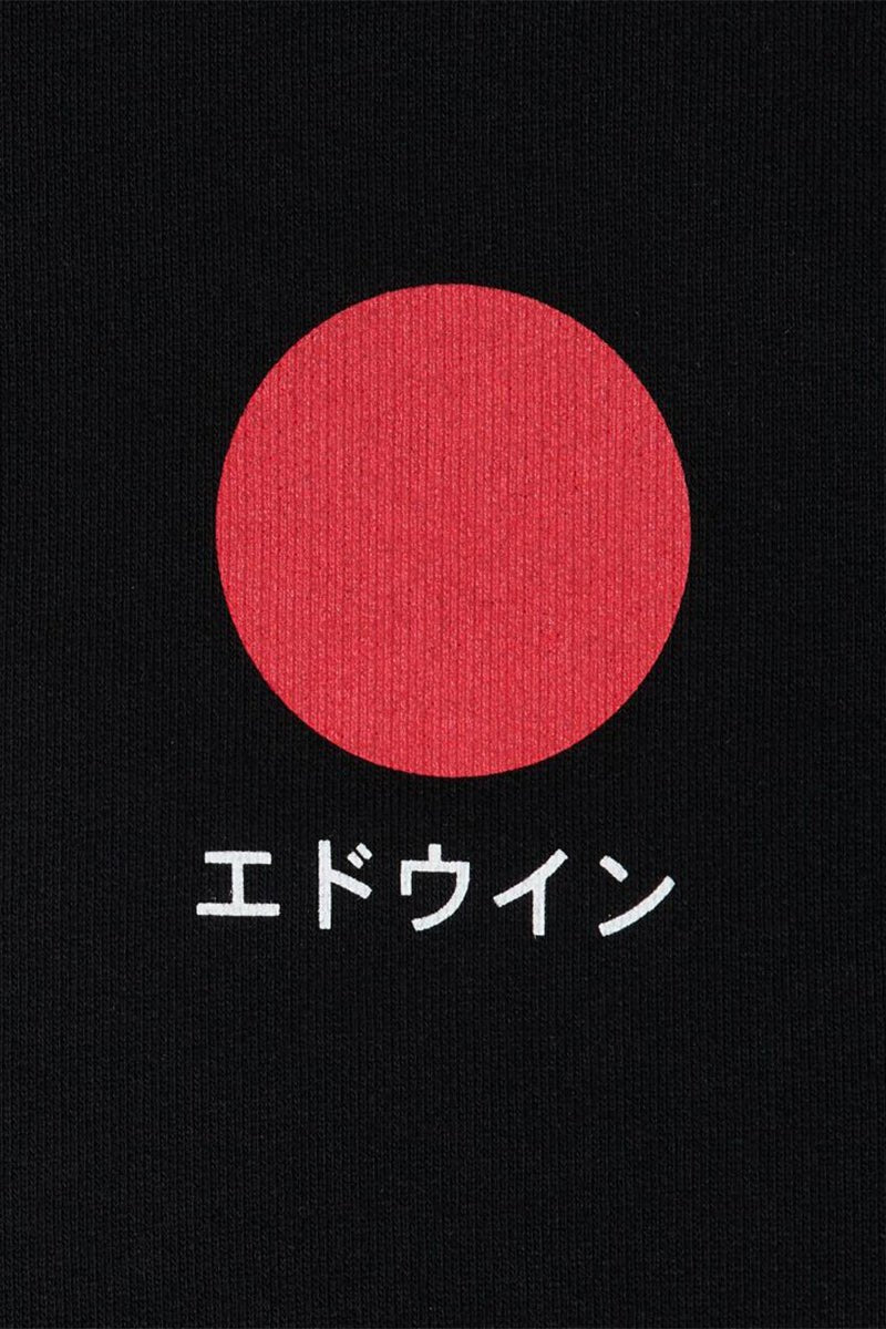 Edwin Japanese Sun Hooded Sweatshirt (Black) | Sweaters