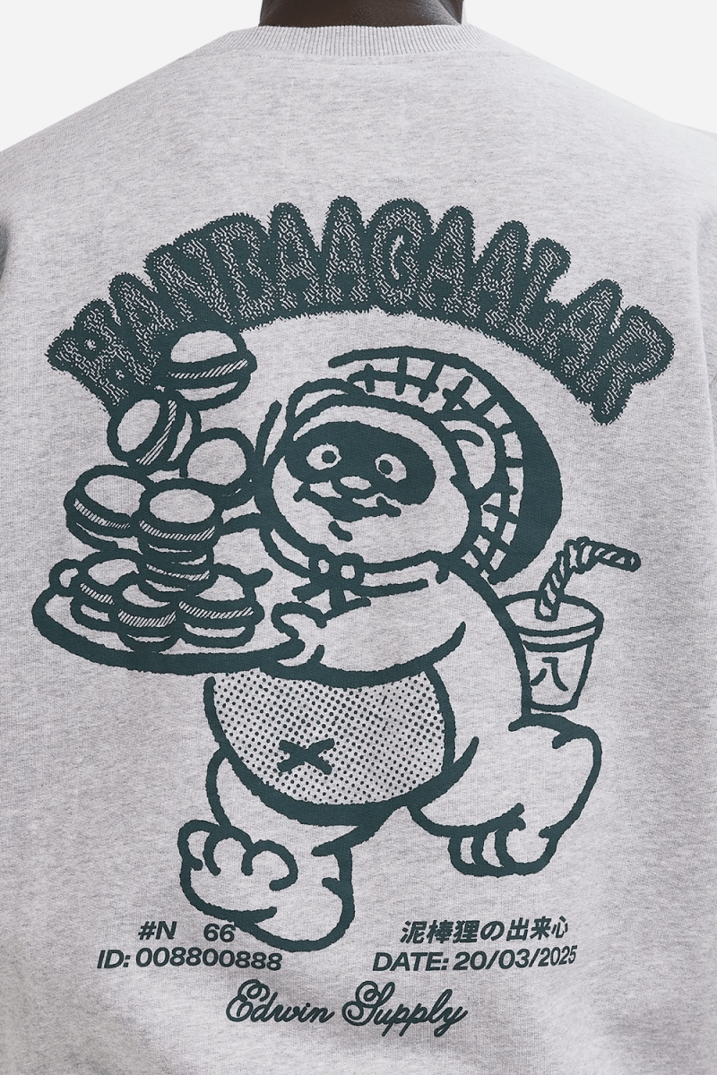 Edwin Tanuki Sweat Sweat (Grey Marl) | Sweaters