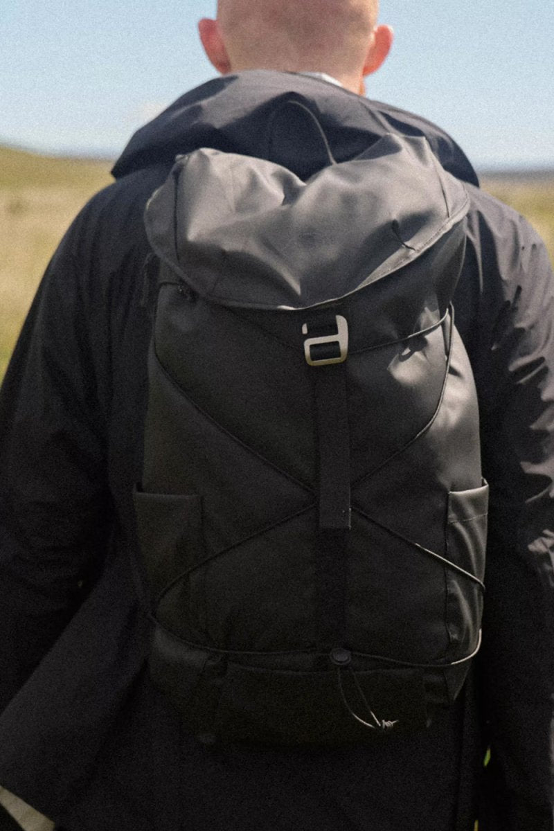 Elliker Wharfe Flap Over Backpack 22L (Black) | Bags
