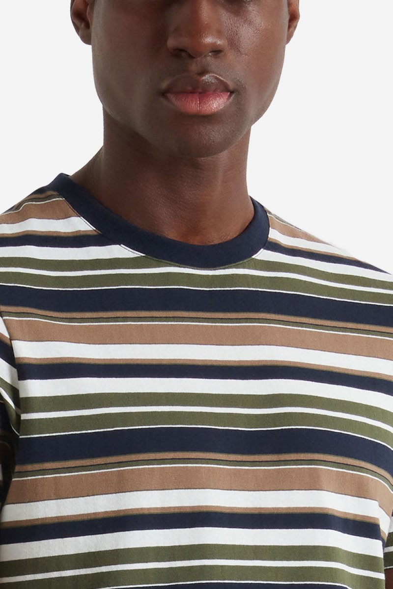 Farah Weir Stripe Short Sleeve T-Shirt (Rosemary) | T-Shirts