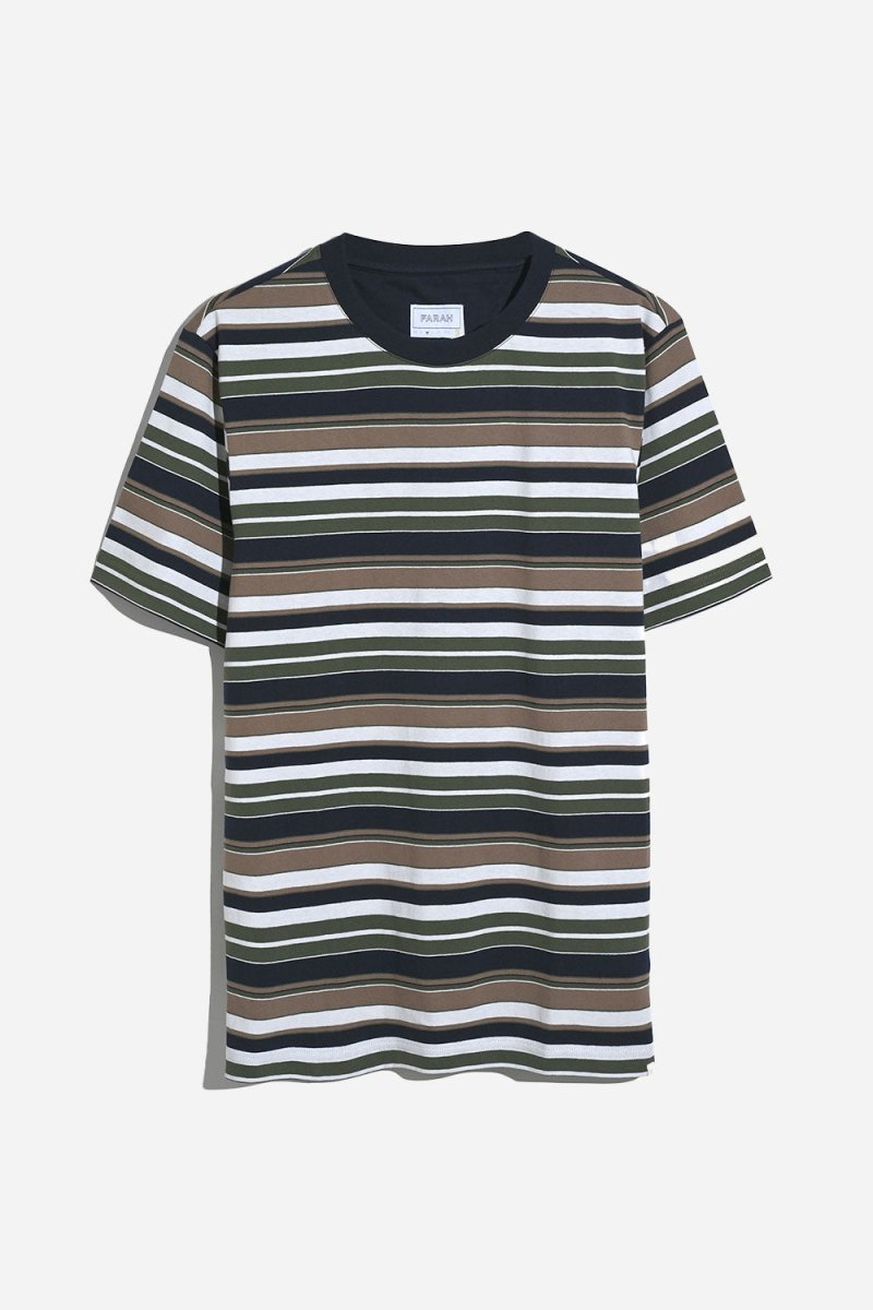 Farah Weir Stripe Short Sleeve T-Shirt (Rosemary) | T-Shirts