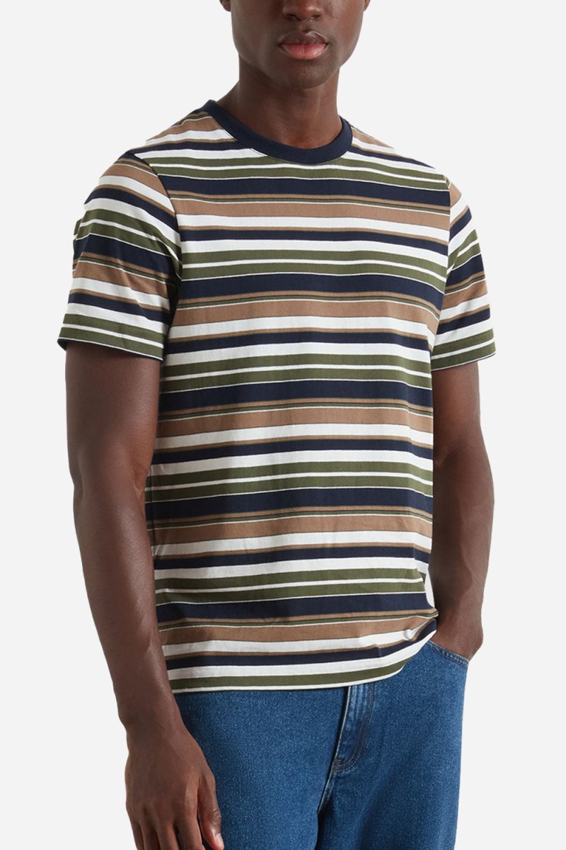 Farah Weir Stripe Short Sleeve T-Shirt (Rosemary) | T-Shirts
