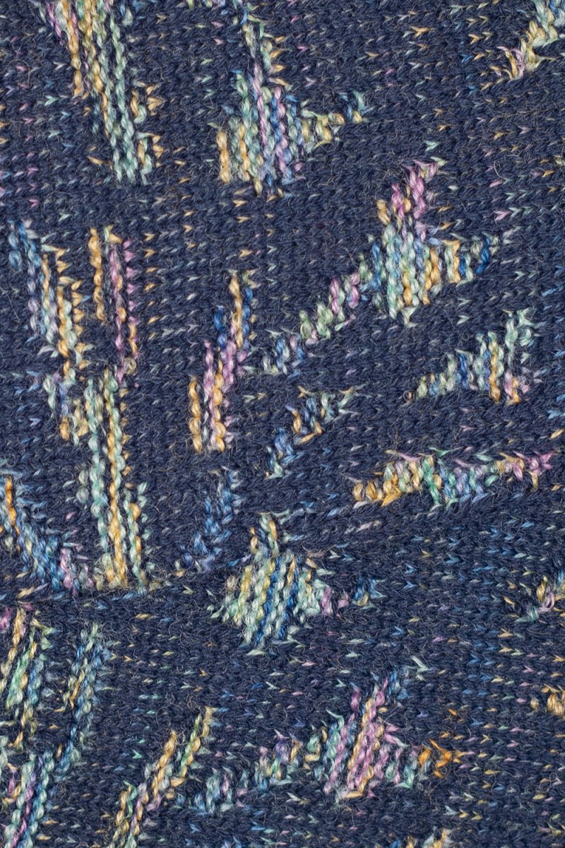 Kinari Recycled Cotton & Kasuri Links Tie-Dye Pattern (Navy) | Socks