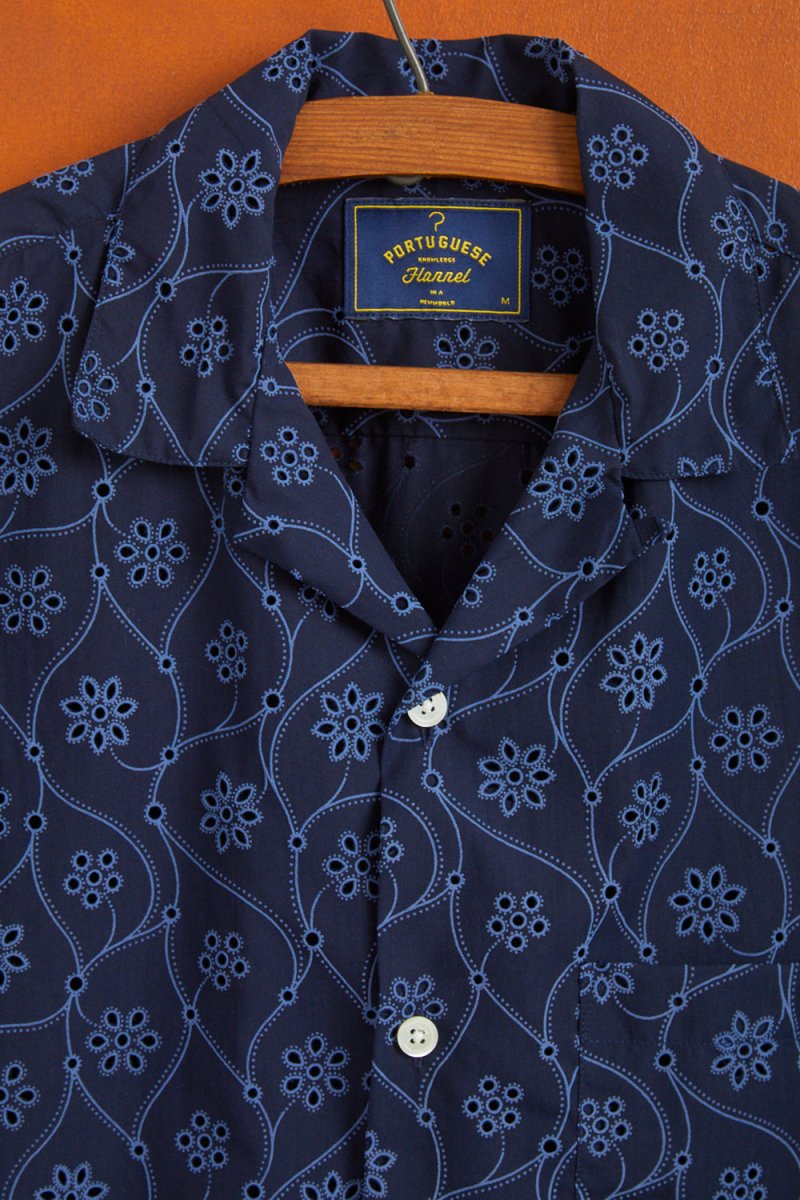 Portuguese Flannel Rendi Shirt (Blue/Navy) | Shirts