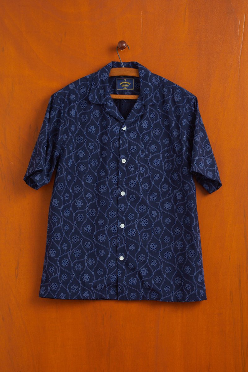 Portuguese Flannel Rendi Shirt (Blue/Navy) | Shirts