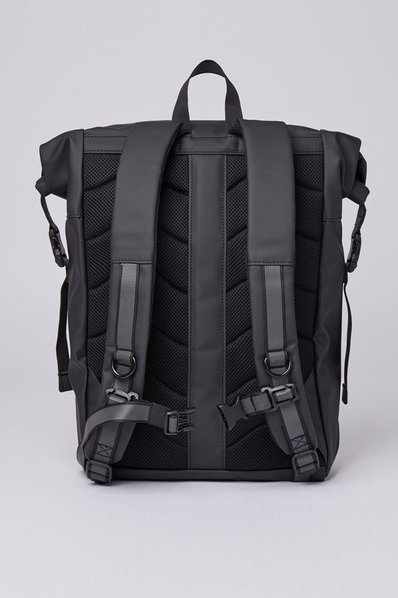 Sandqvist Konrad Water-Resistant Rolltop Backpack (Black) | Bags