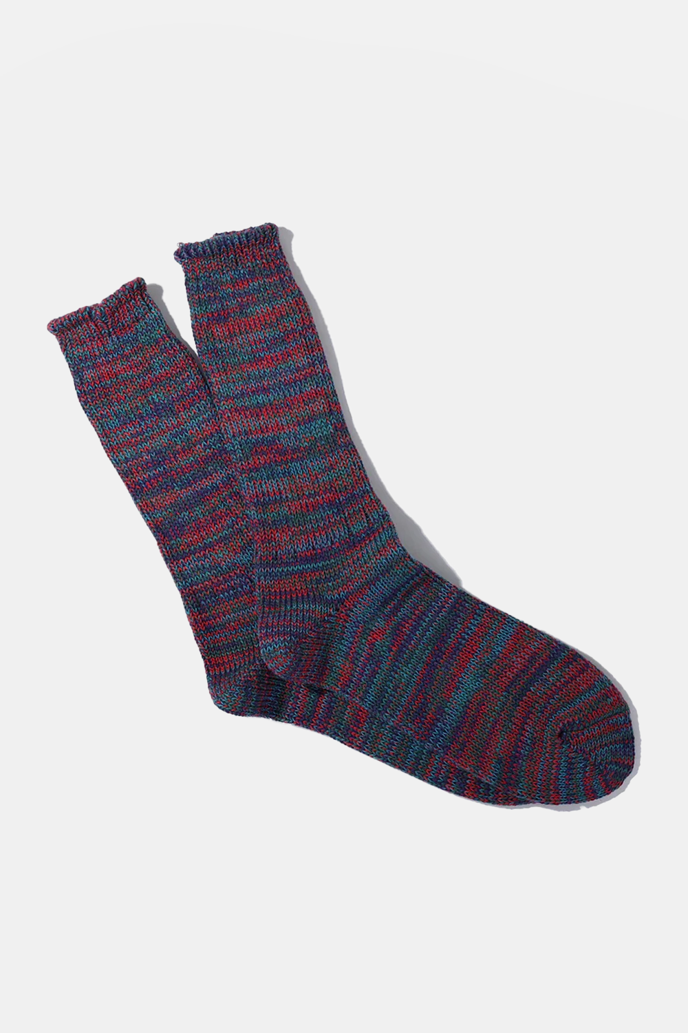 Anonymous Ism 5 Colour Mix Ribbed Crew Socks (Navy)
