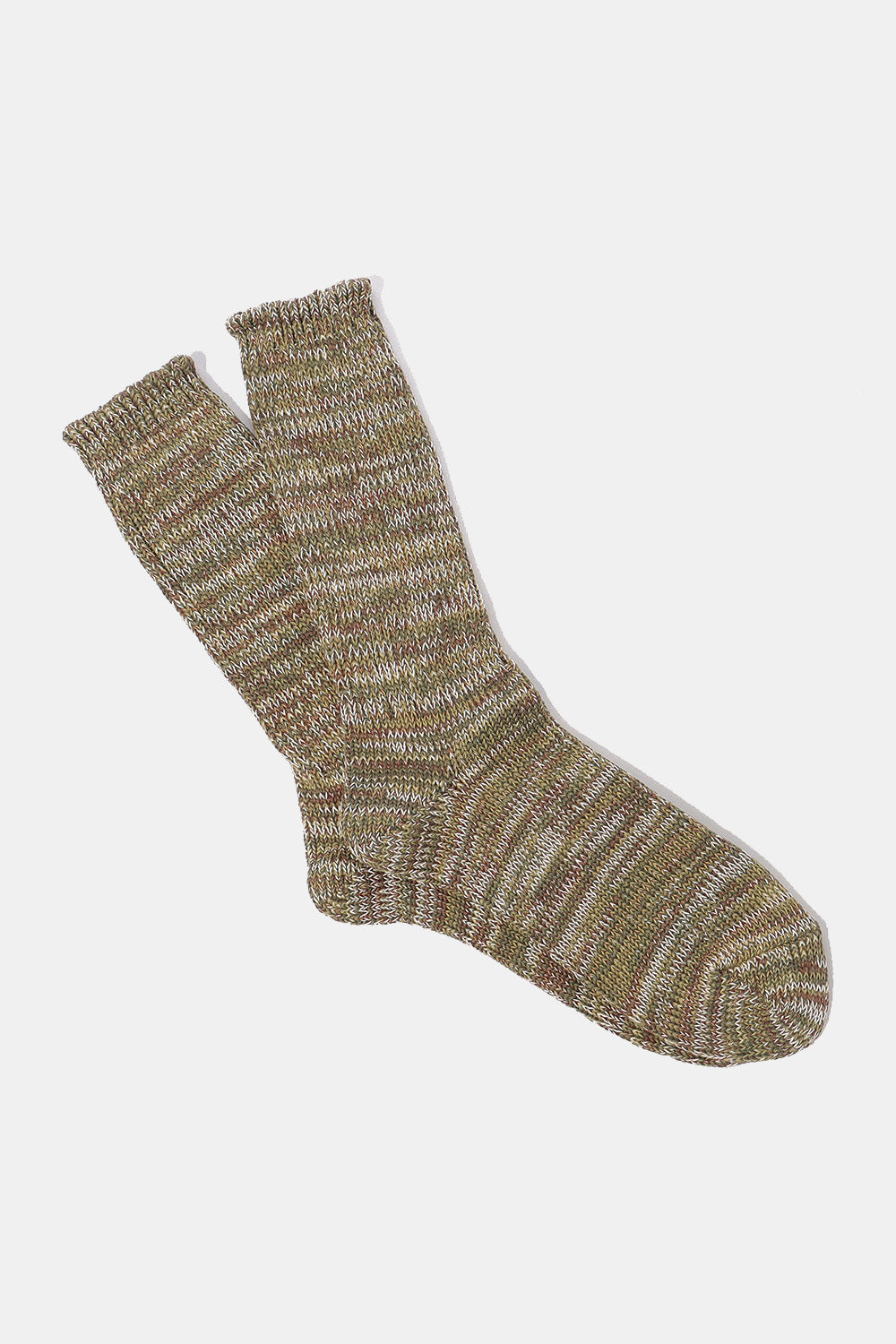 Anonymous Ism 5 Colour Mix Crew Socks (Olive Brown)