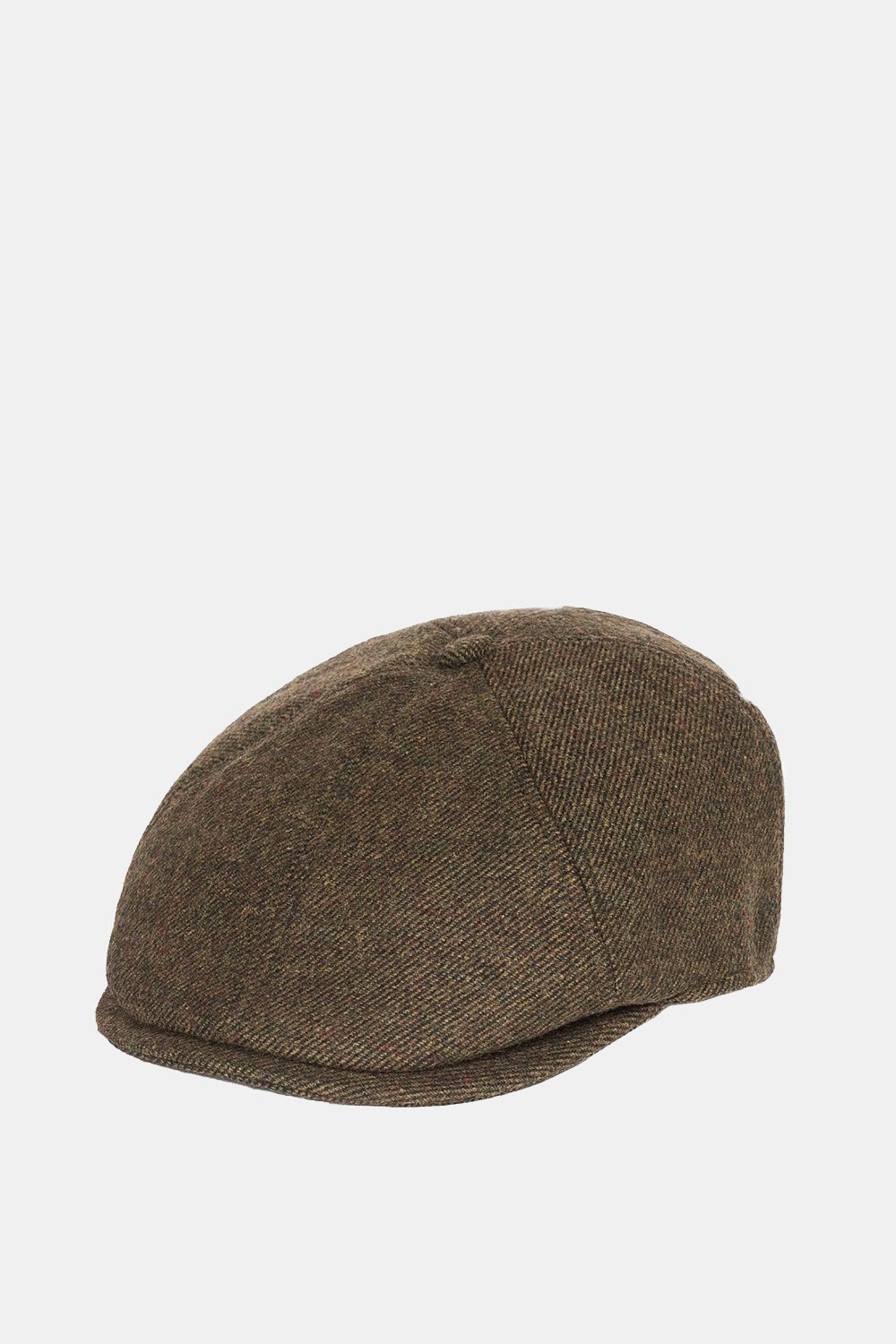 Barbour Claymore Bakerboy Flat Cap (Olive Twill) | Number Six