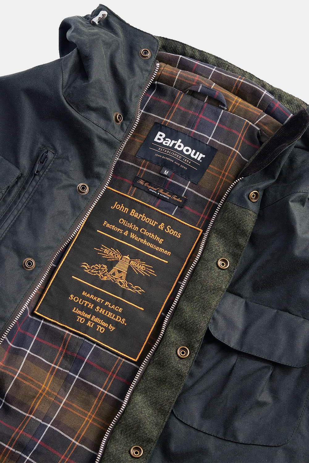 Barbour X nach Ki zu Fahrradwachsjacke (Salbei)