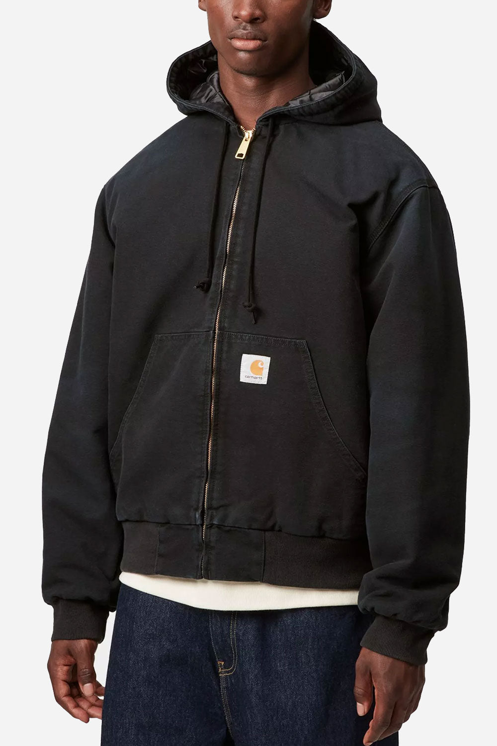 Carhartt WIP OG Active Jacke (Schwarz/Stein -Leinwand)