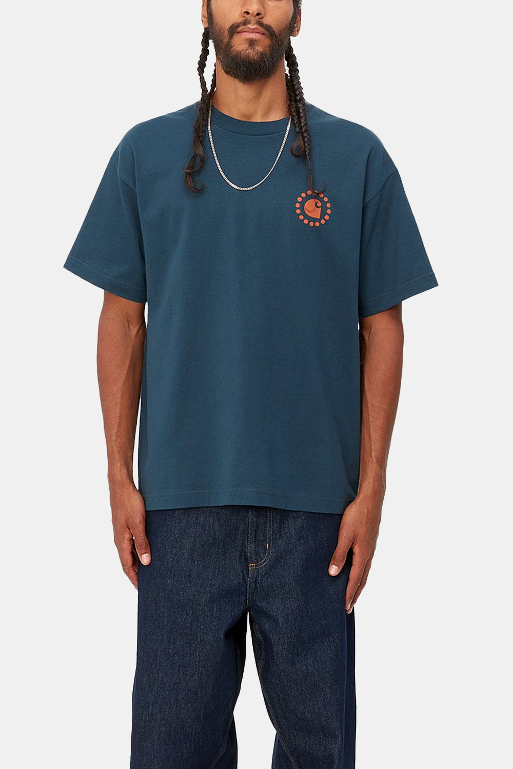 Carhartt WIP Short Sleeve Assemble T-Shirt (Squid/Brick)