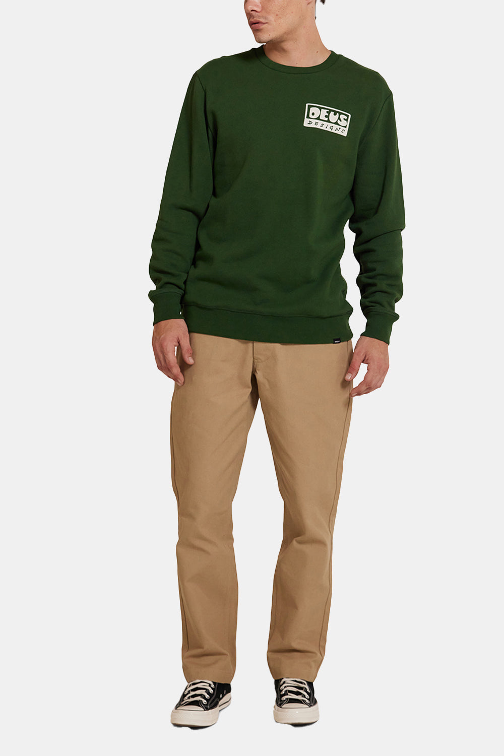 Deus schön dich zu sehen, du Crew Sweatshirt (Hillside Green)