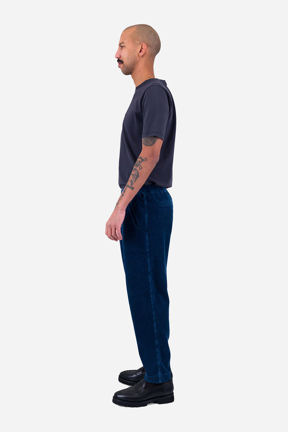 Folk Drawcord Assembly Pant (gewaschener Indigo -Kabel)