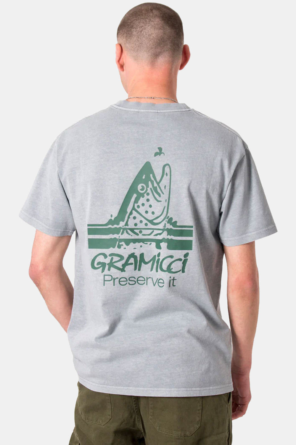 Gramicci Trout T-Shirt (Smokey Slate) | Number Six
