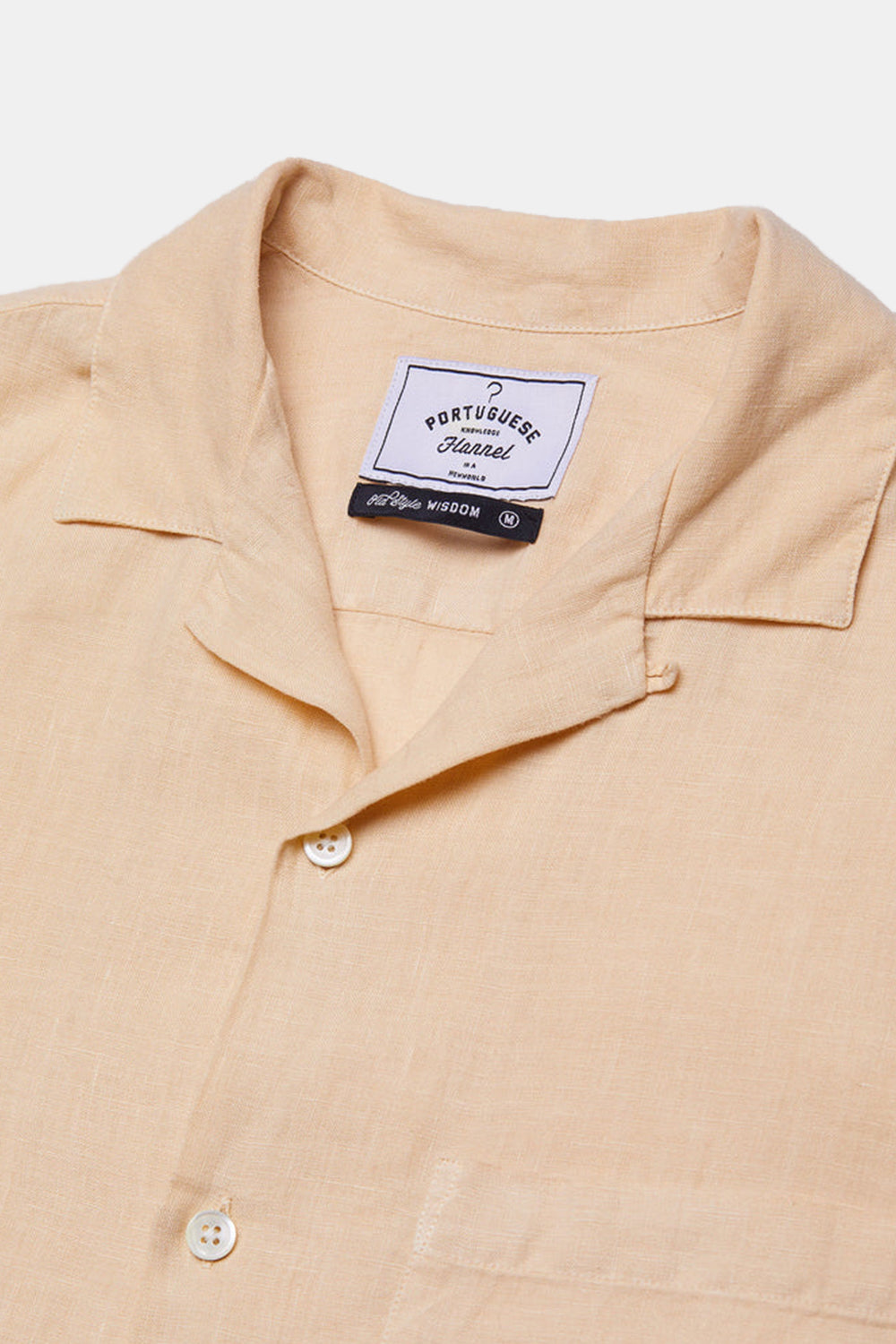 Portuguese Flannel Linen Camp Collar Shirt (Raw)