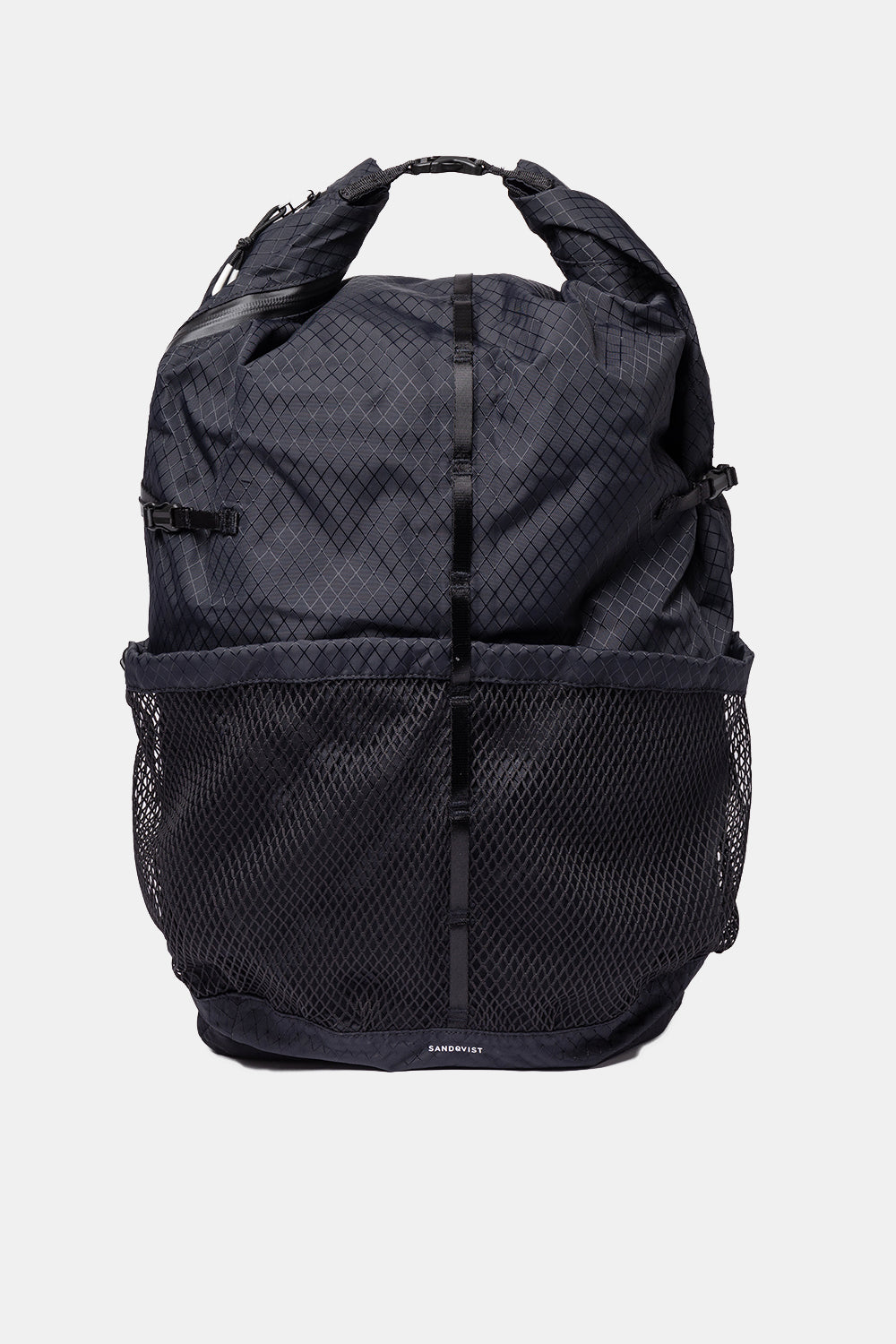 Sandqvist Kevin Rolltop Recycled Nylon Backpack (Black)
