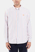 Armour Lux Oxford Stripe Henley Shirt (Rosa Weiß Blau) | Hemden
