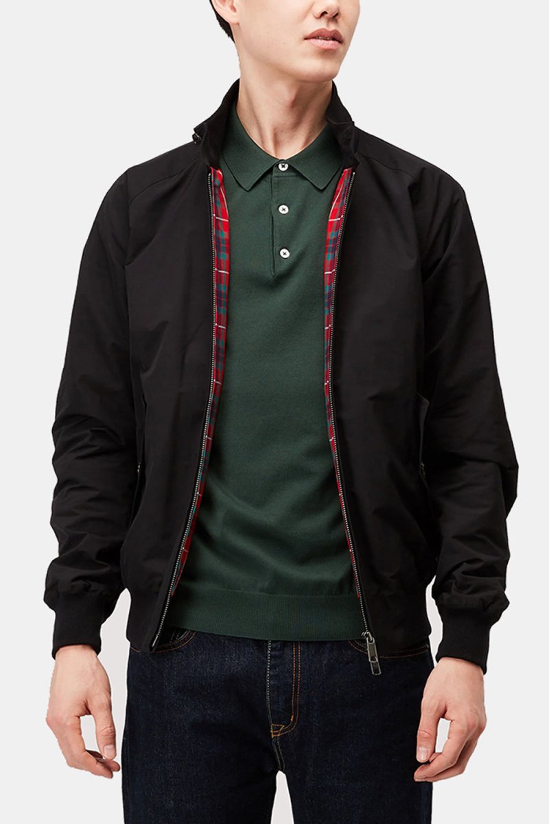 Baracuta G9 Classic Cotton-Blend Harrington Jacket (Black) | Jackets