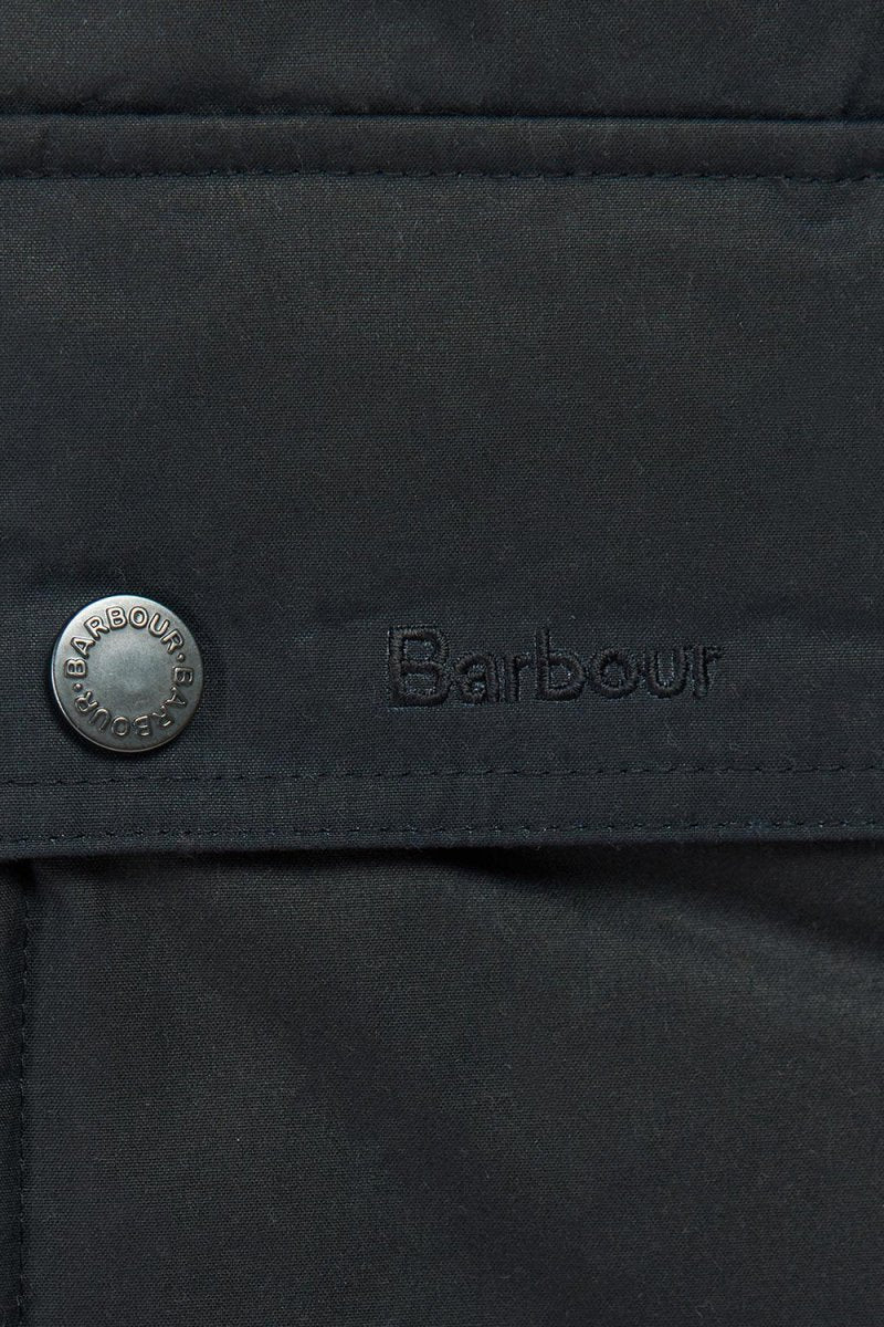 Barbour Hooded Beaufort Waxed Jacket (Navy/Olive Night) | Jackets
