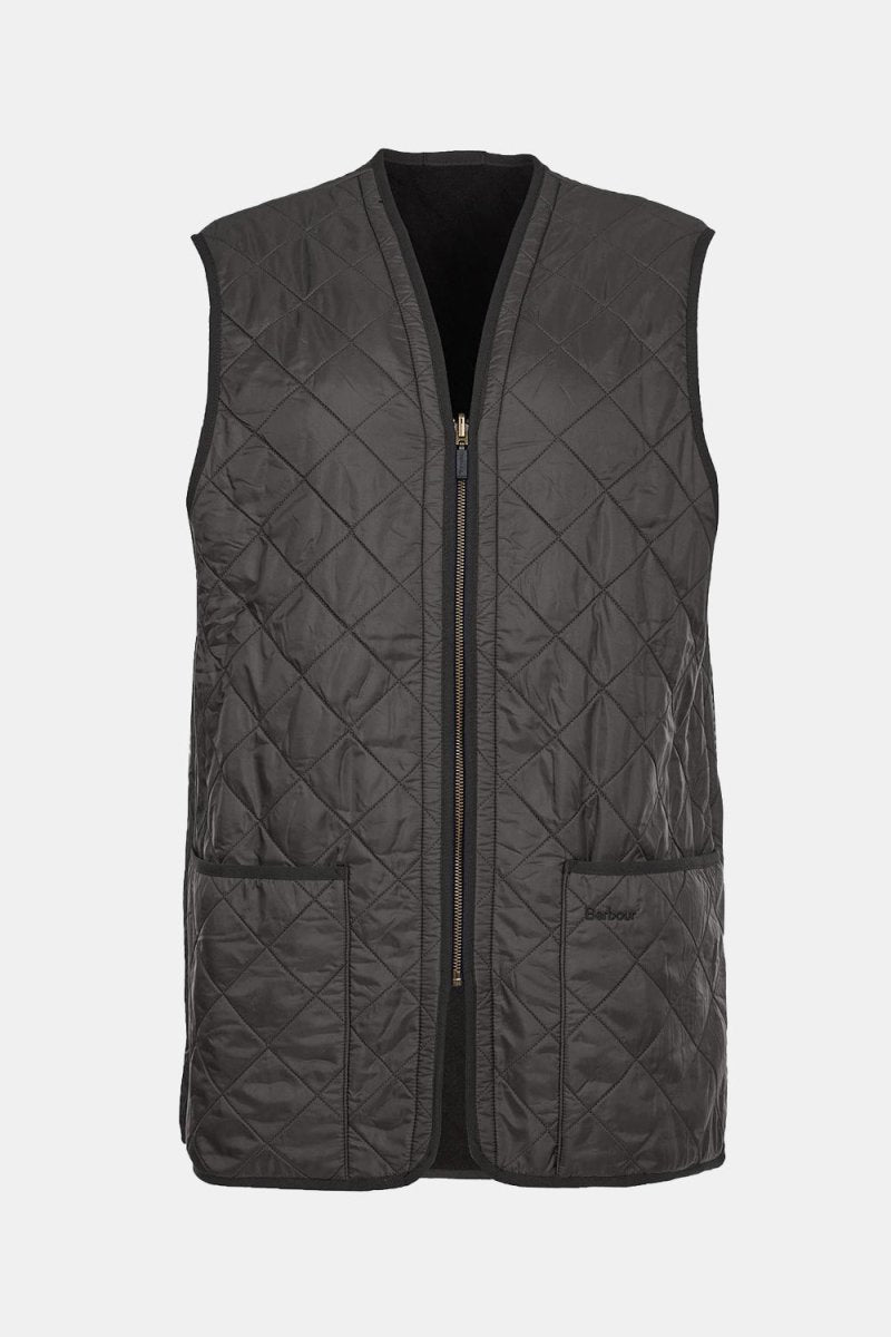 Barbour Polar Quilt Waistcoat Zip-In Liner (Black) | Vests