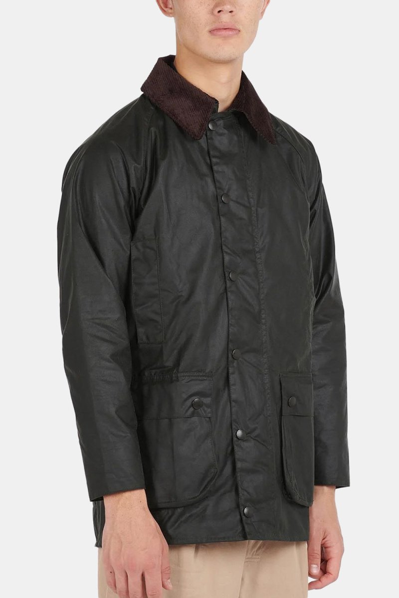 Barbour White Label SL Beaufort Waxed Cotton Jacket (Sage) | Coats &amp; Jackets