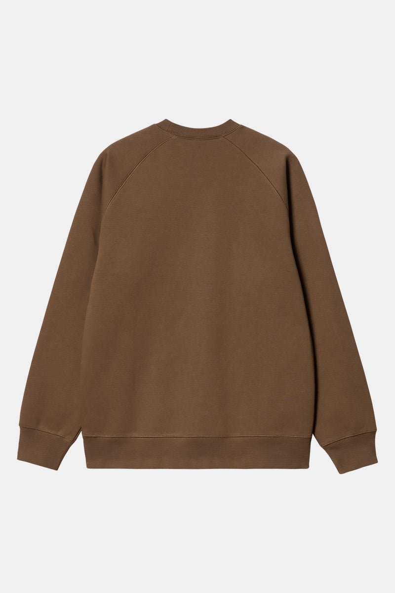 Carhartt WIP Chase Sweatshirt (Chocolate/Gold) | Sweaters