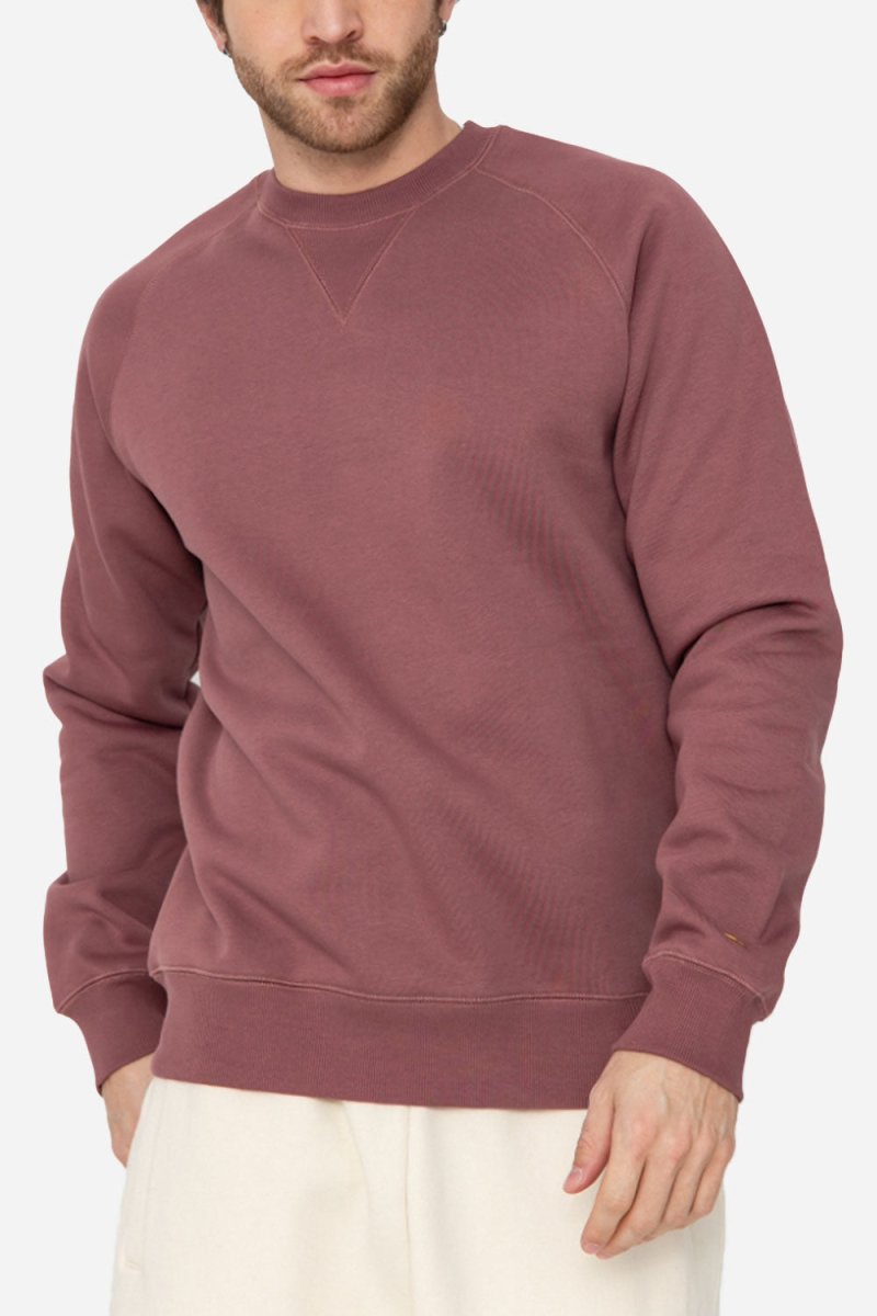 Carhartt WIP Chase Sweatshirt (Dusky Pink/Gold) | Sweaters
