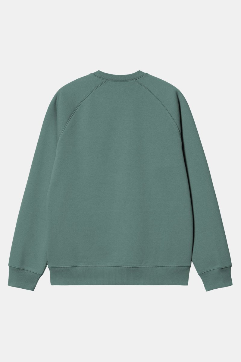 Carhartt WIP Chase Sweatshirt (Silver Pine/Gold) | Sweaters