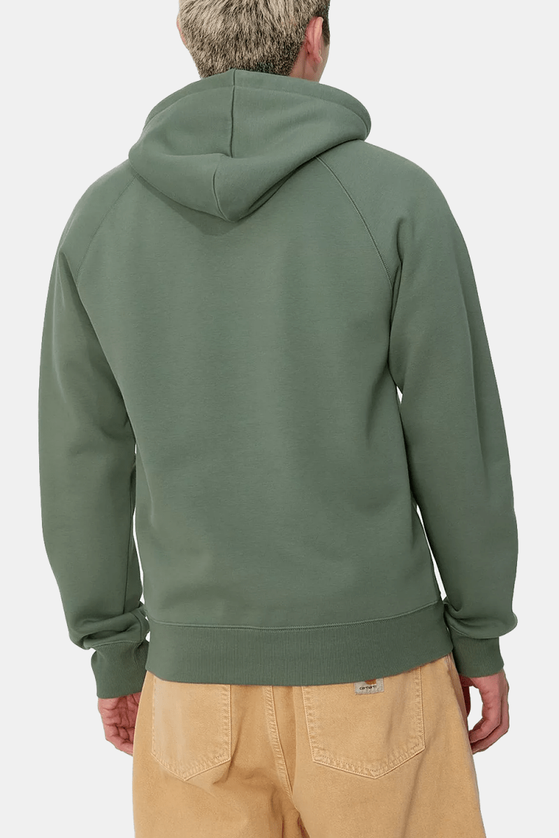 Carhartt WIP Hooded Chase Sweatshirt (Duck Green/Gold) | Sweaters