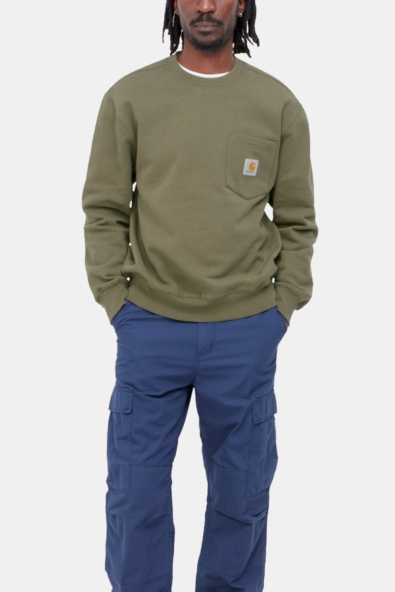 Carhartt WIP Pocket Sweat Sweatshirt (Seaweed Green) | Sweaters