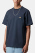 Carhartt WIP Kurzarm Chase T-Shirt (Dusky Blue/Gold) | T-Shirts