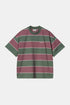 Carhartt WIP Kurzarm Quinby T-Shirt (Quinby Stripe/Silver Pine) | T-Shirts